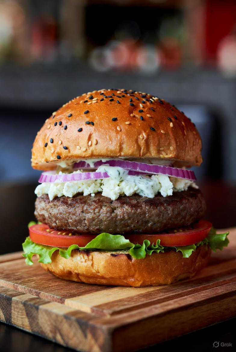 Mediterranean Lamb Burger